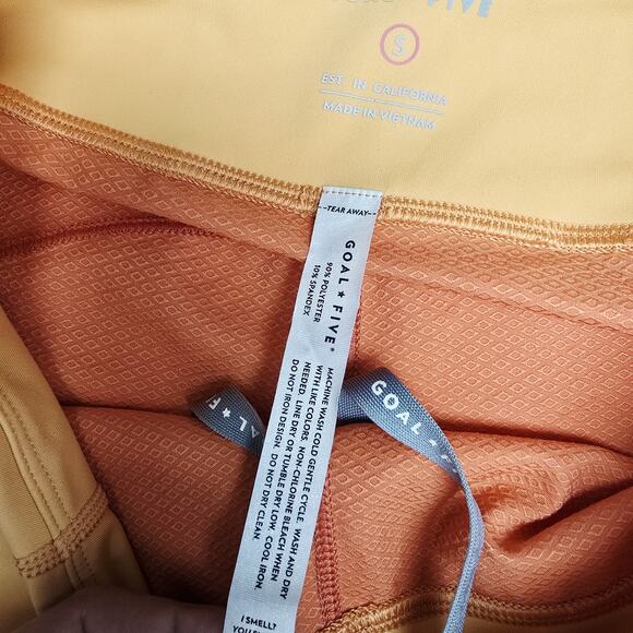 Goal Five Athletic Shorts S Womens Fast Free Orange Stretch Running Workout - Picture 8 of 13